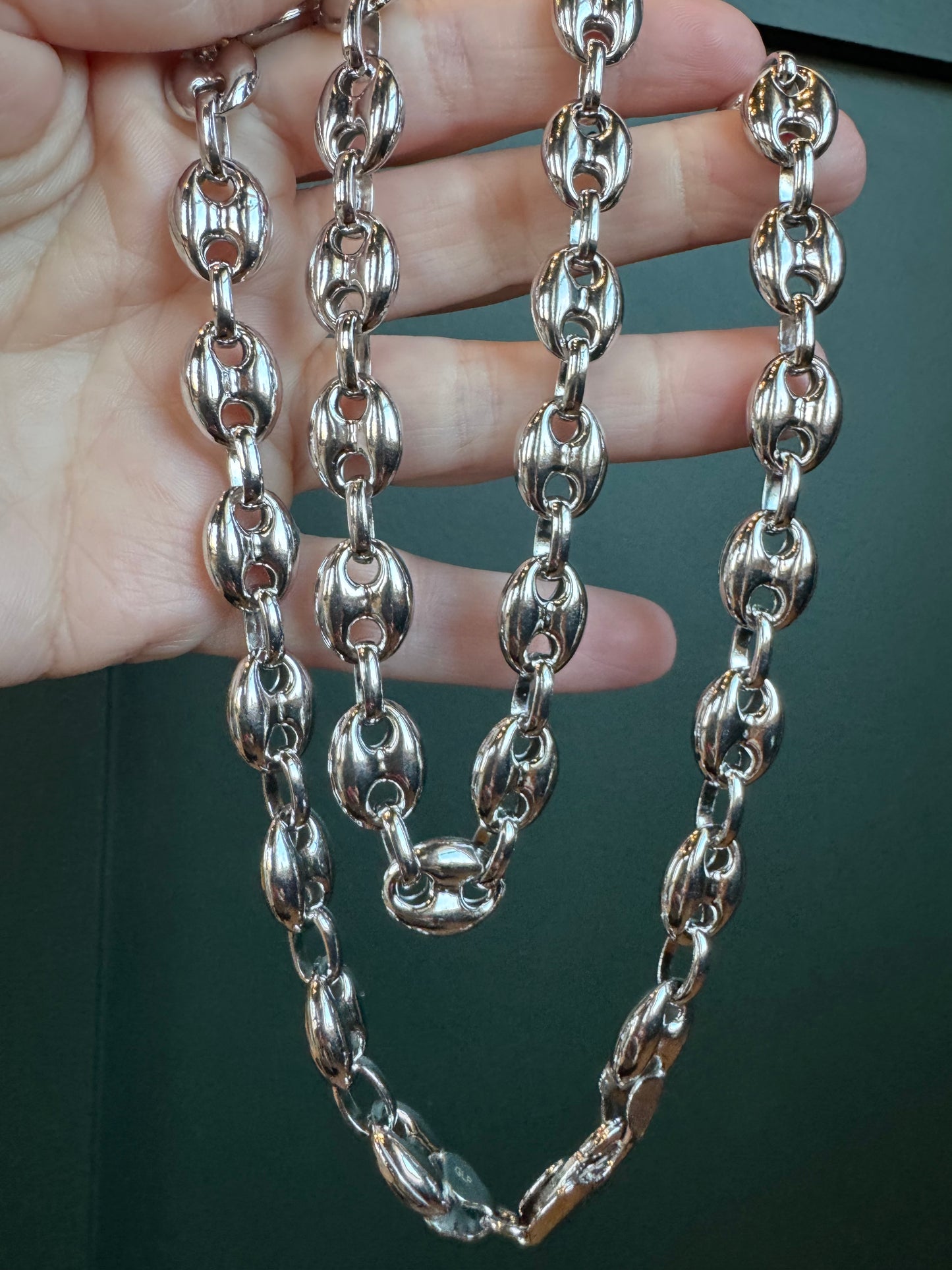 Sterling silver mega puffy mariner 24”