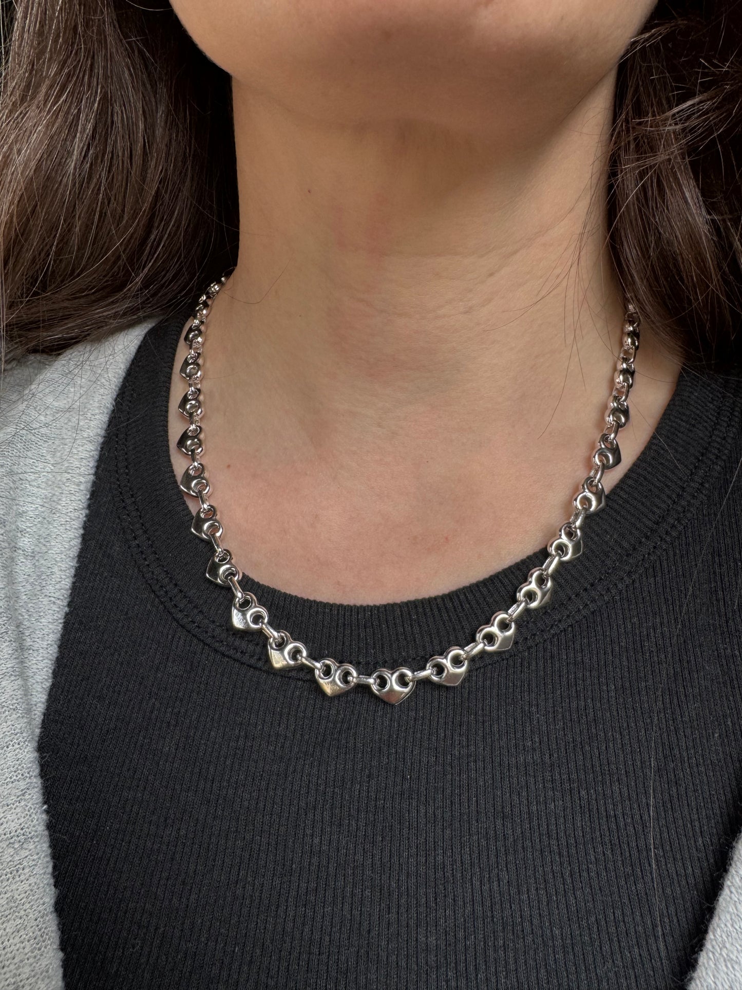 8mm Sterling heart mariner -18”