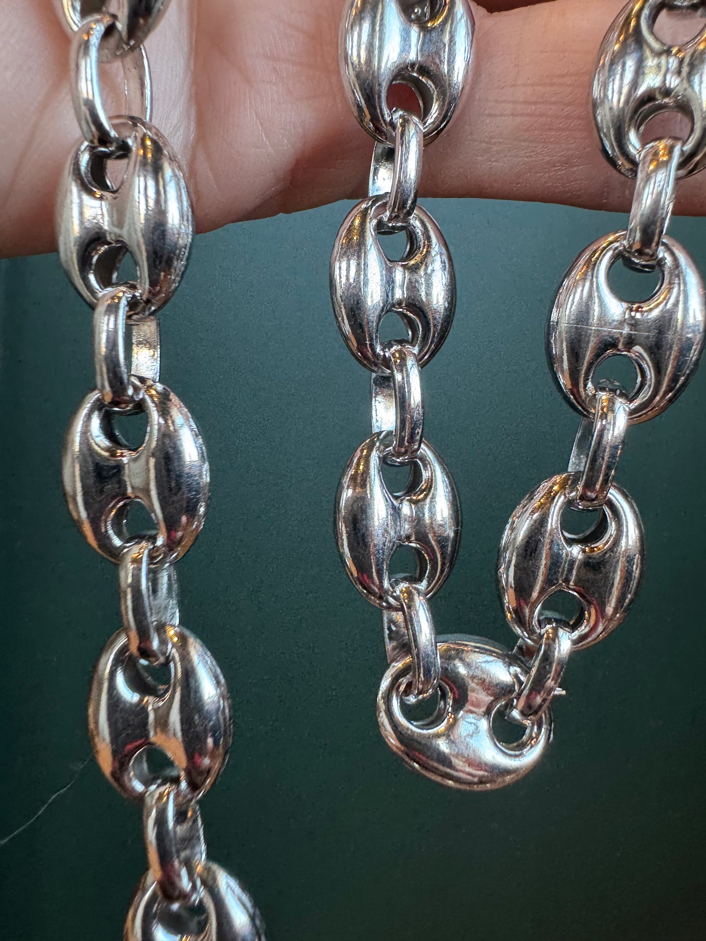 Sterling silver mega puffy mariner 26”
