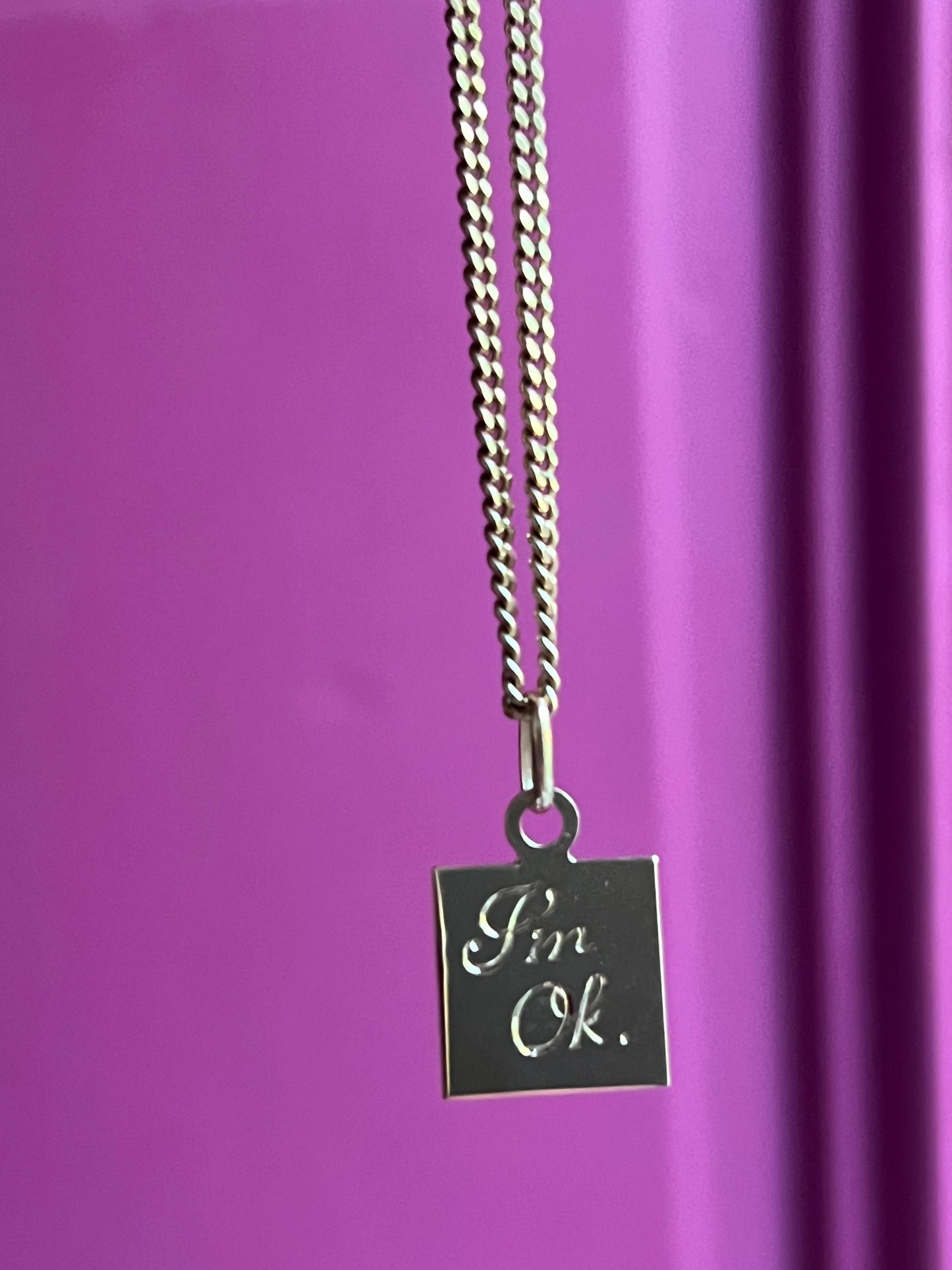 14k check-in text charm set - “You Ok?” Squares