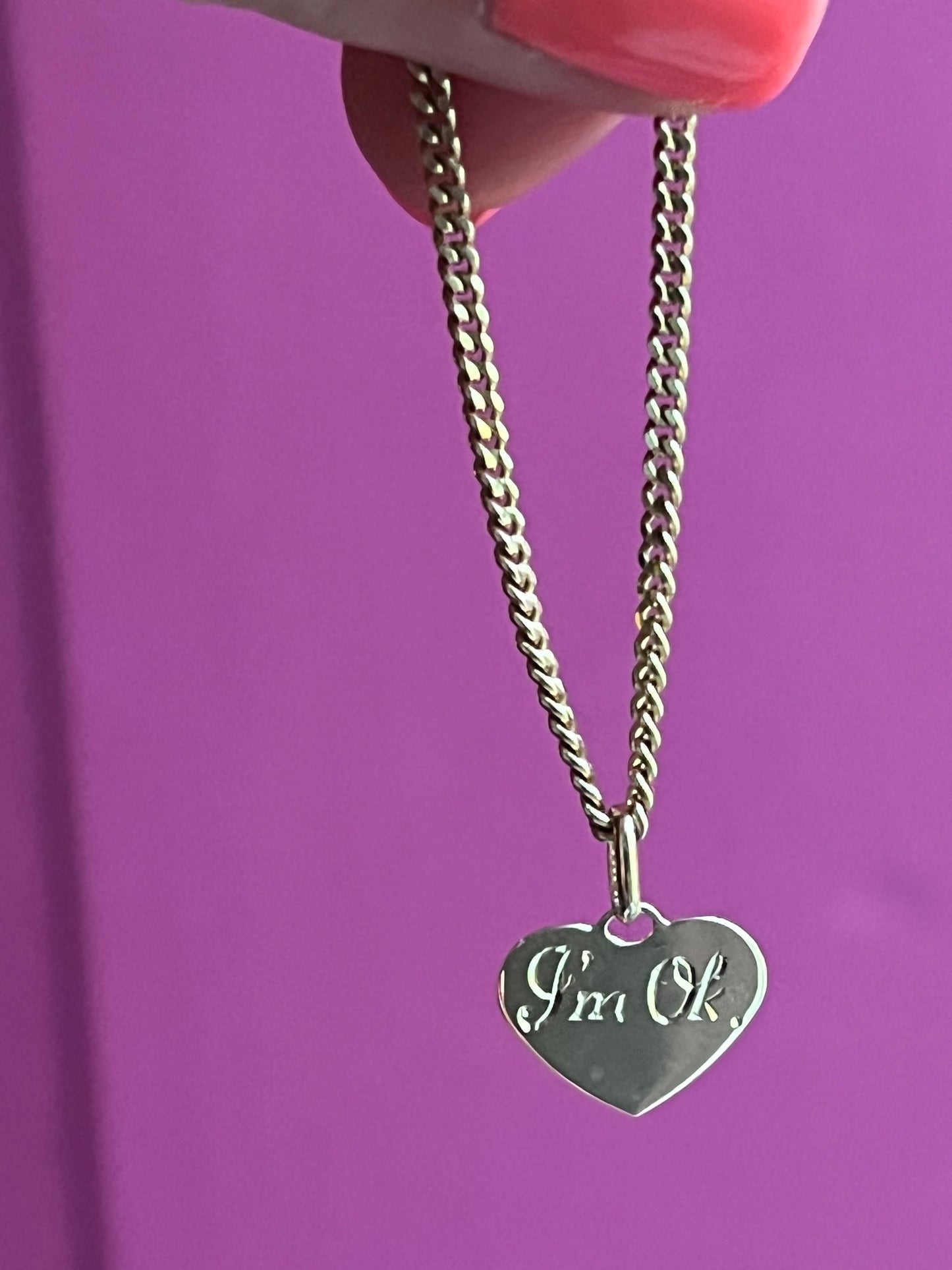 14k check-in text charm set - “You Ok?” Hearts