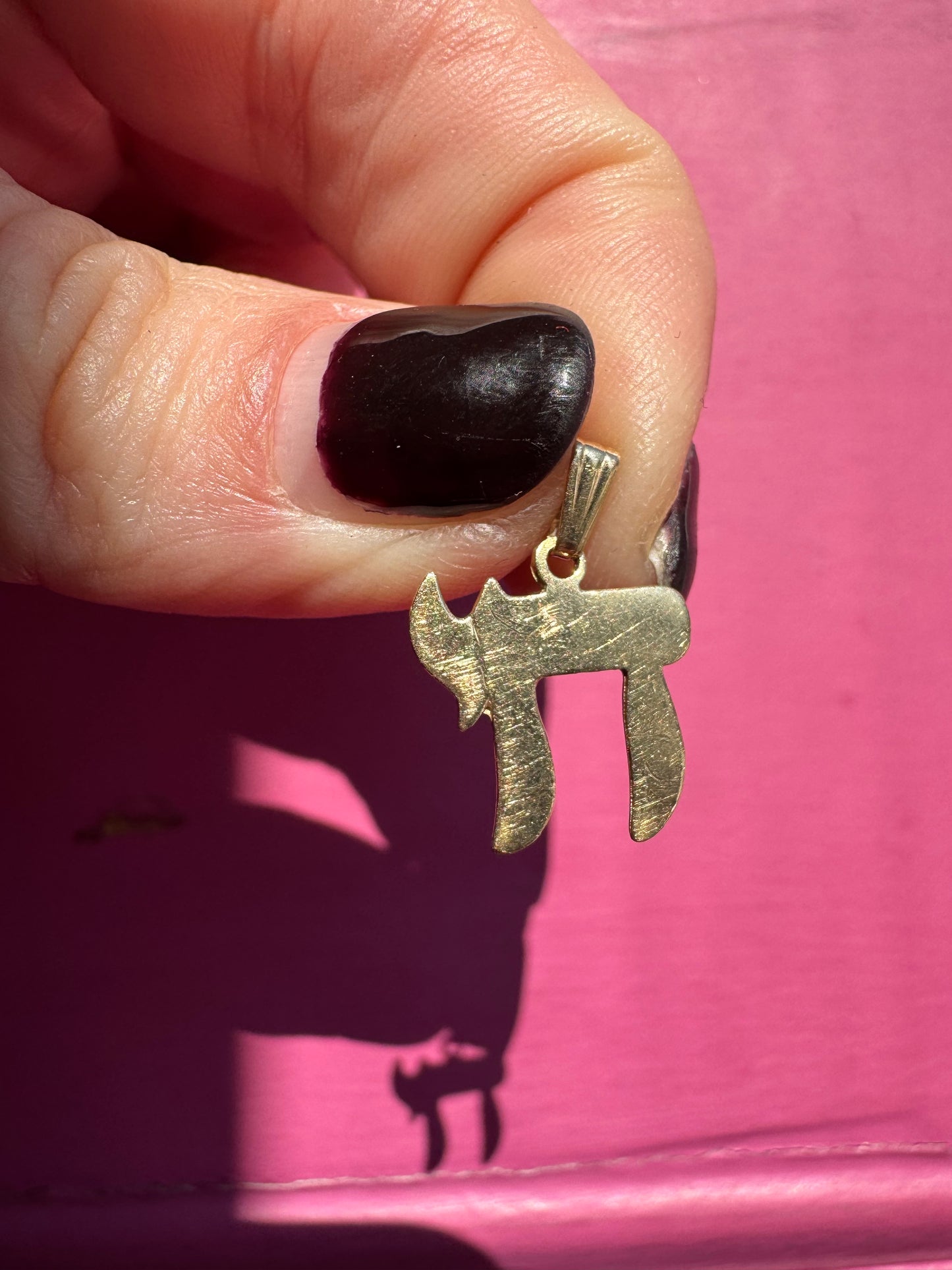 14k small chai charm
