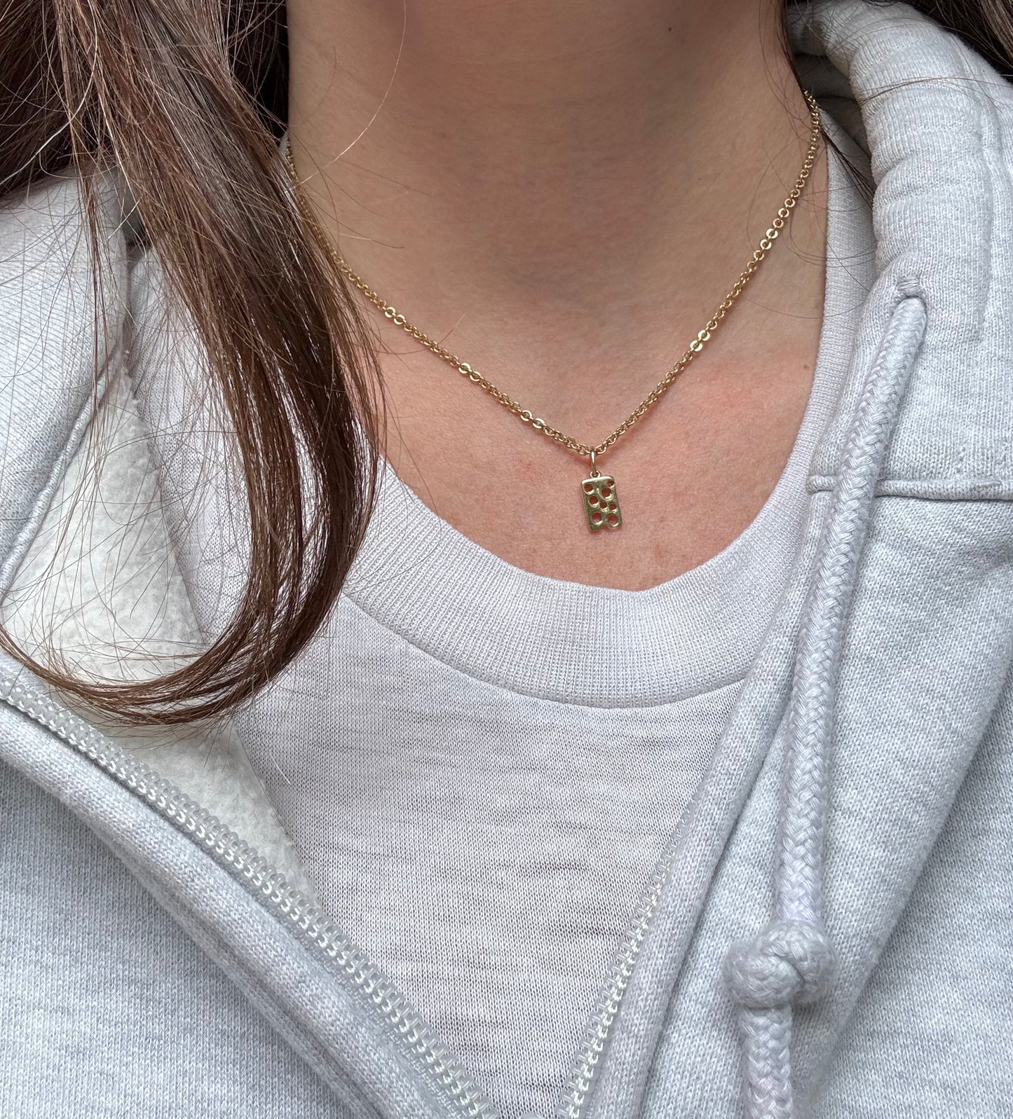 14k Cheese slice charm (chain not included)