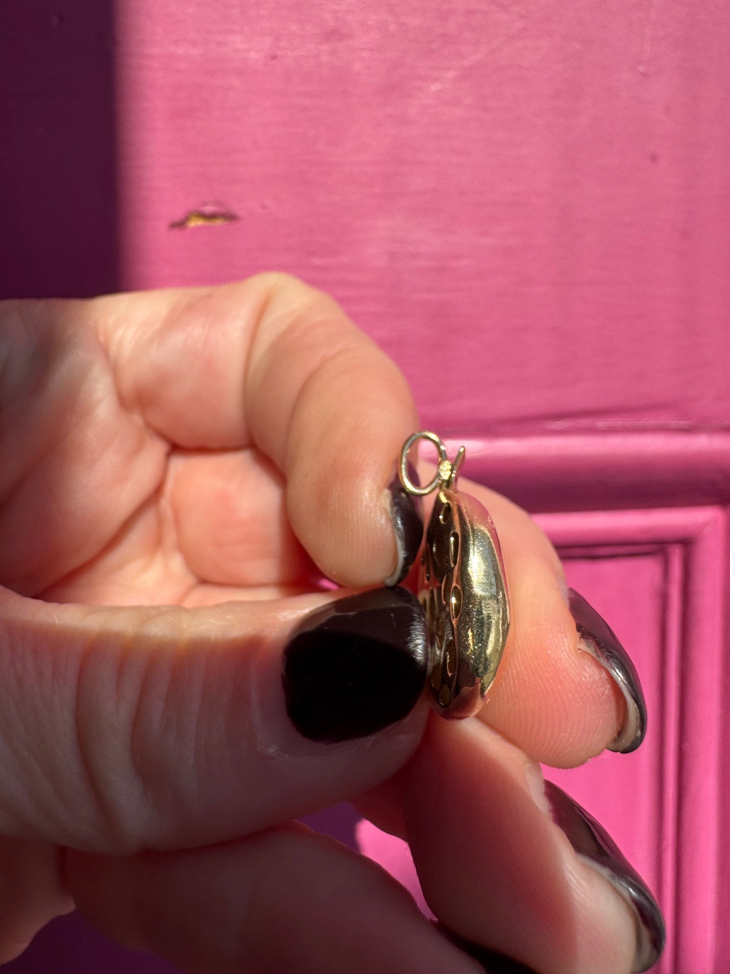 14k garnet pomegranate charm