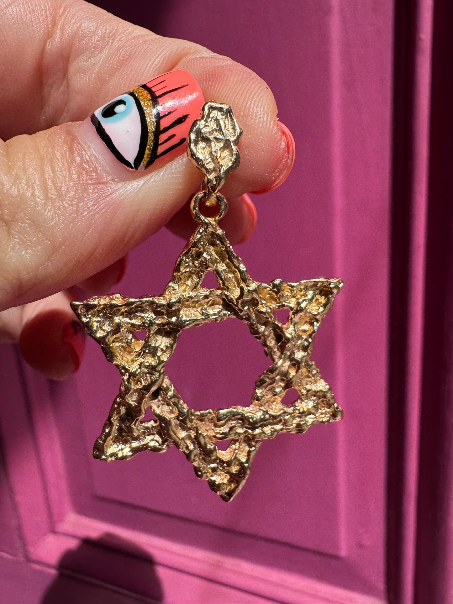 Massive gold nugget Star of David 14k