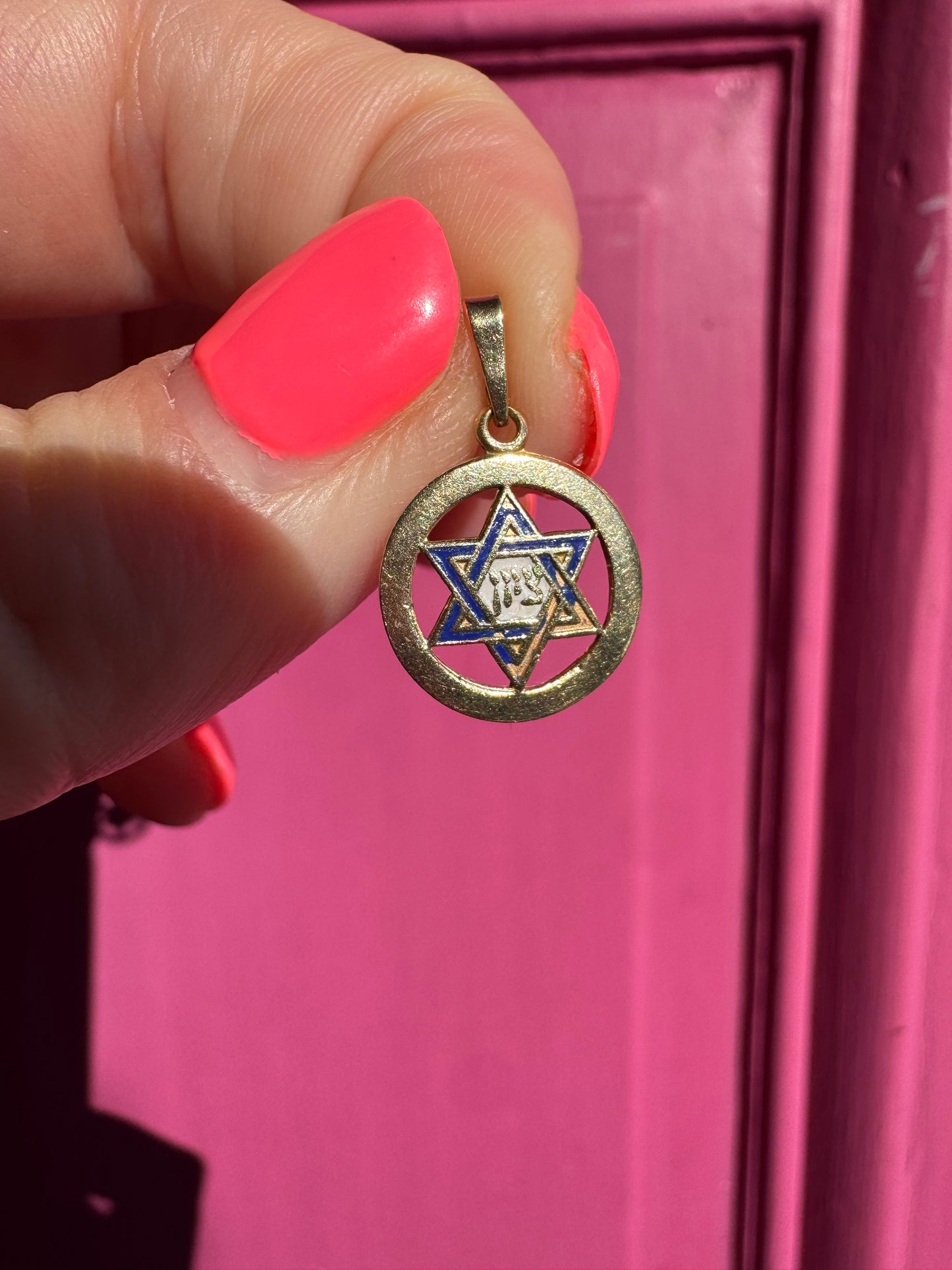 14k enamel star charm