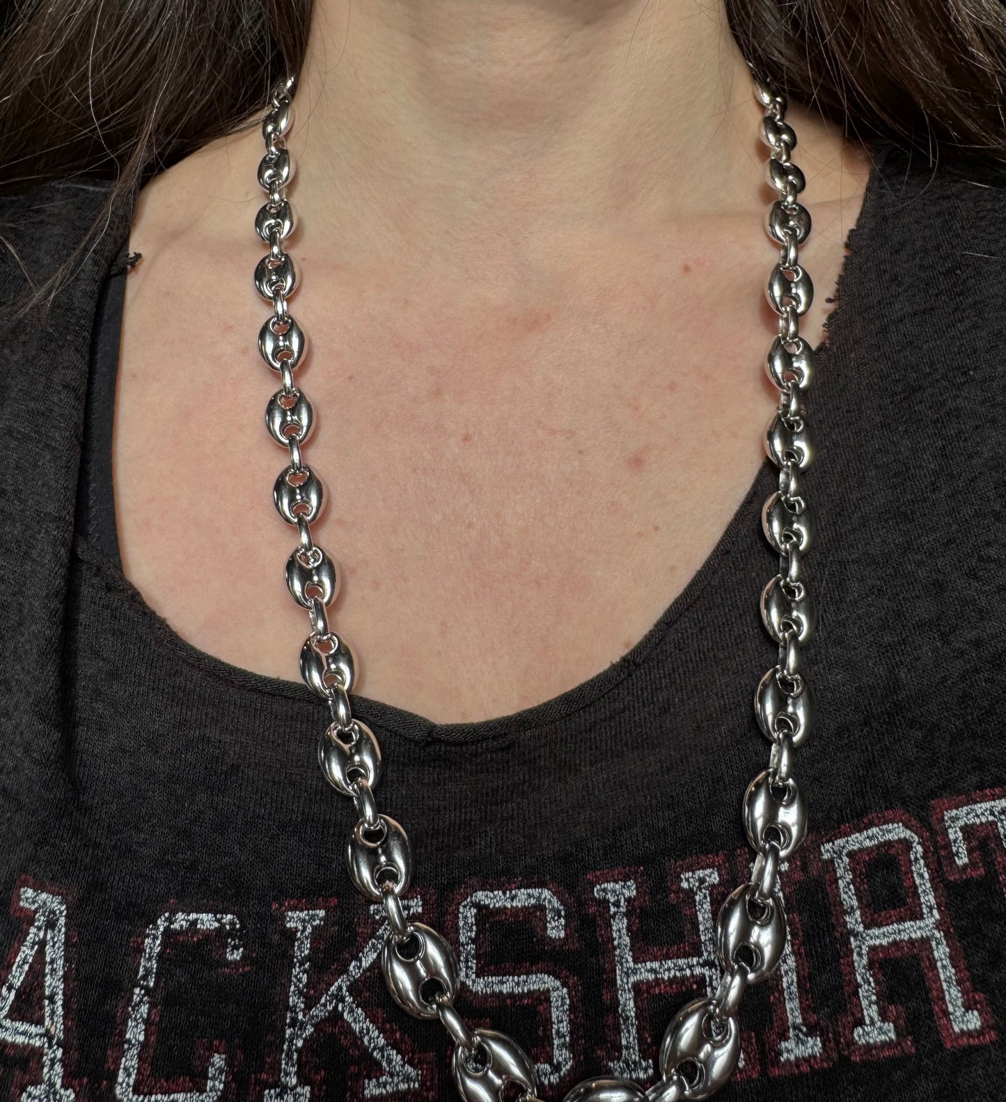 Sterling silver mega puffy mariner 26”