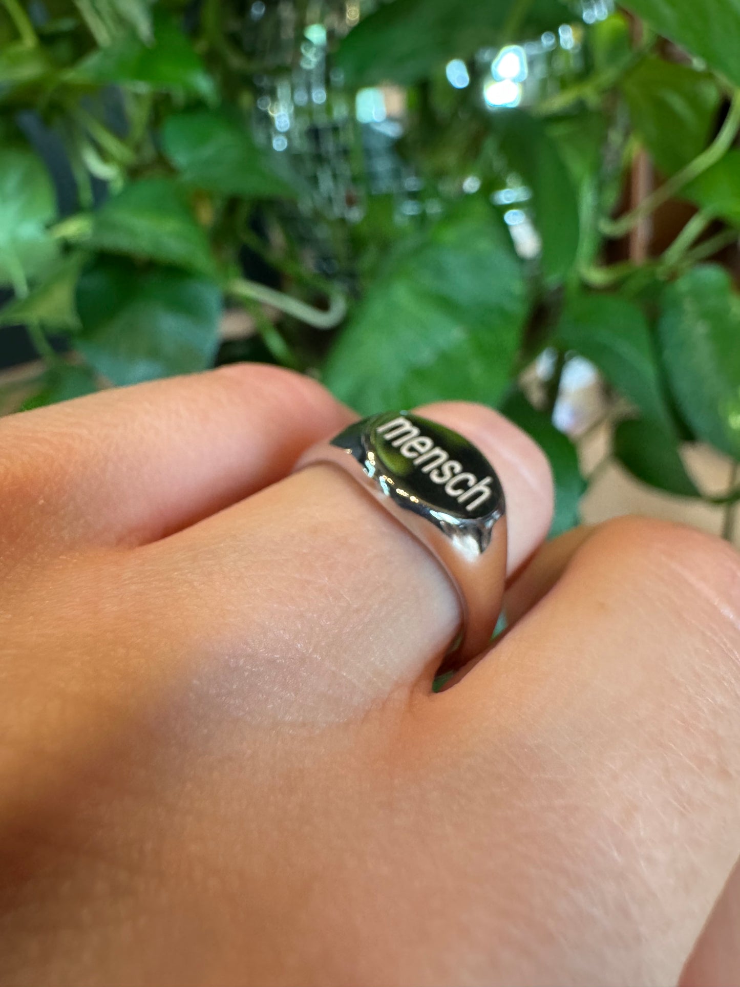 Sterling Silver Mensch ring