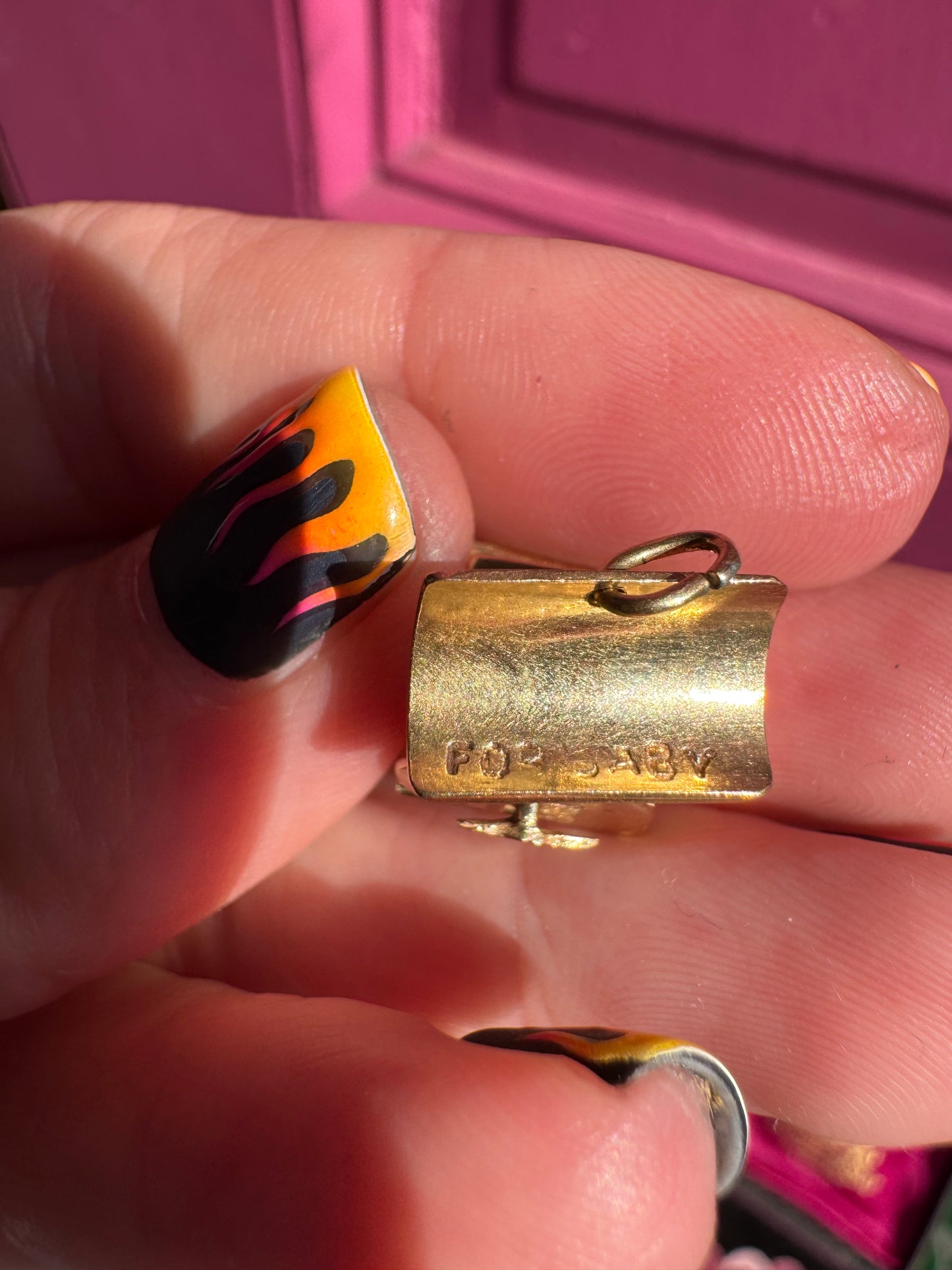 14K Baby scale charm