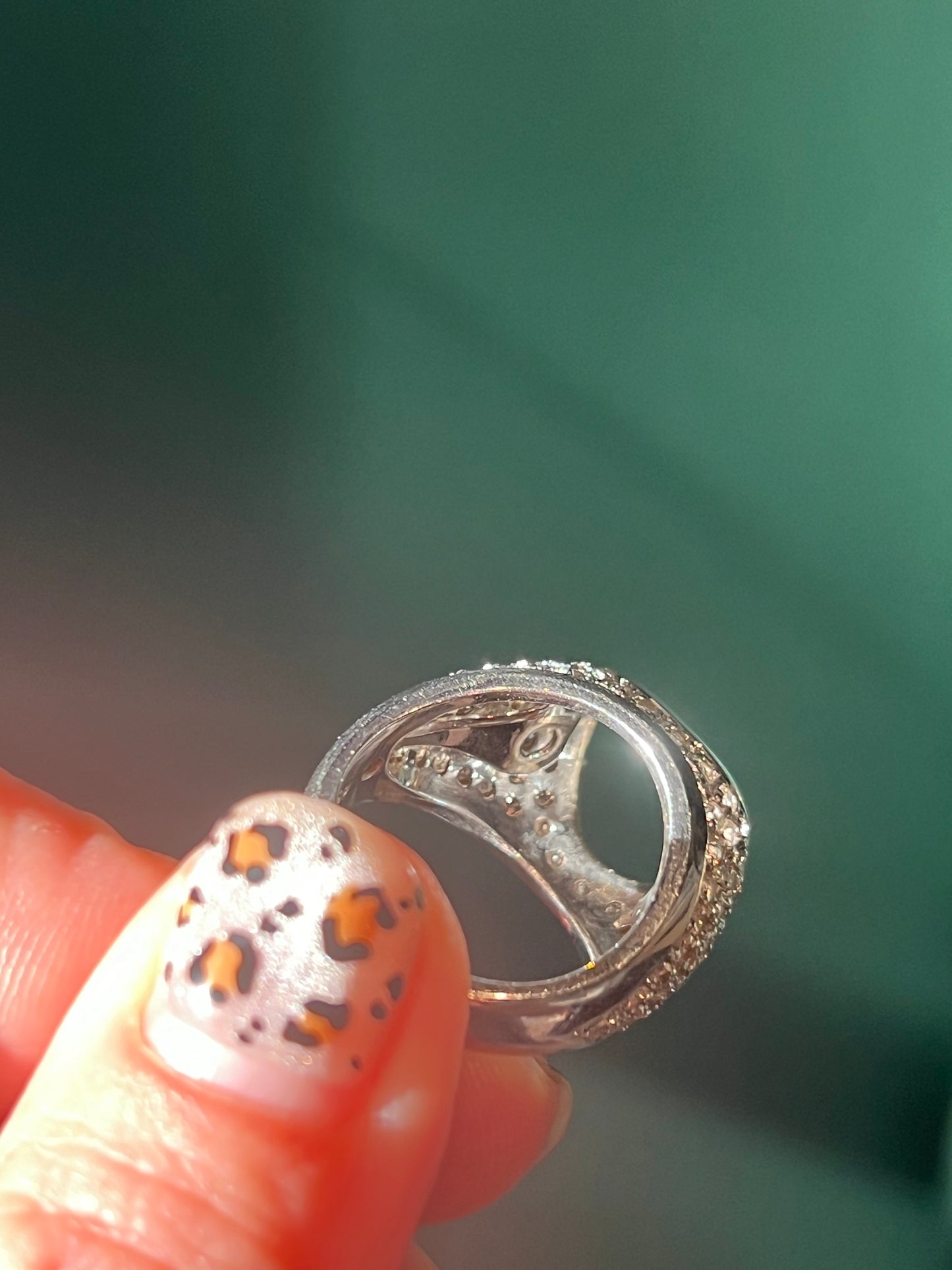 18k diamond and citrine cocktail ring