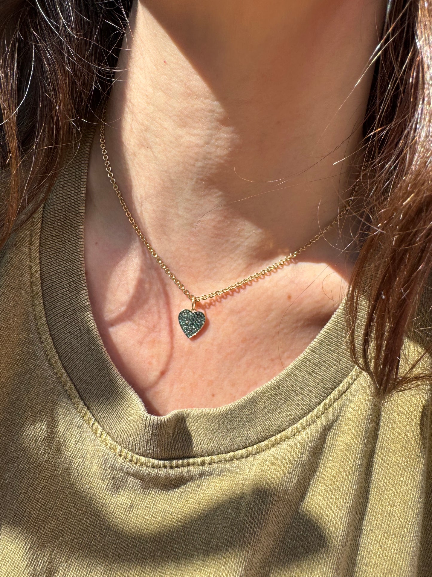 14k Emerald Heart charm (chain not included)