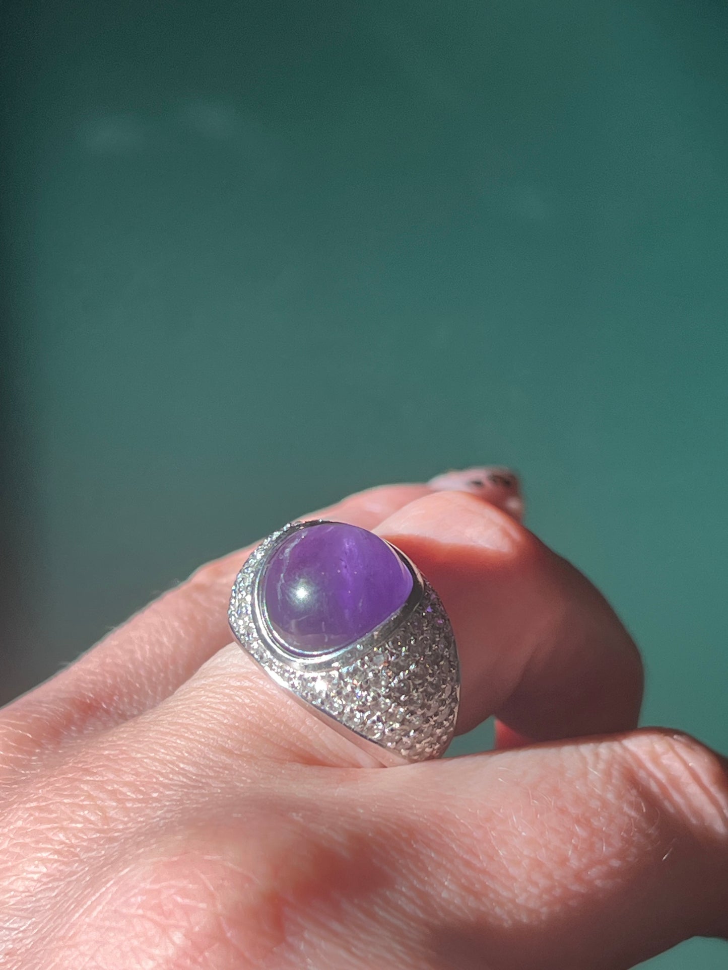 18k diamond and citrine cocktail ring