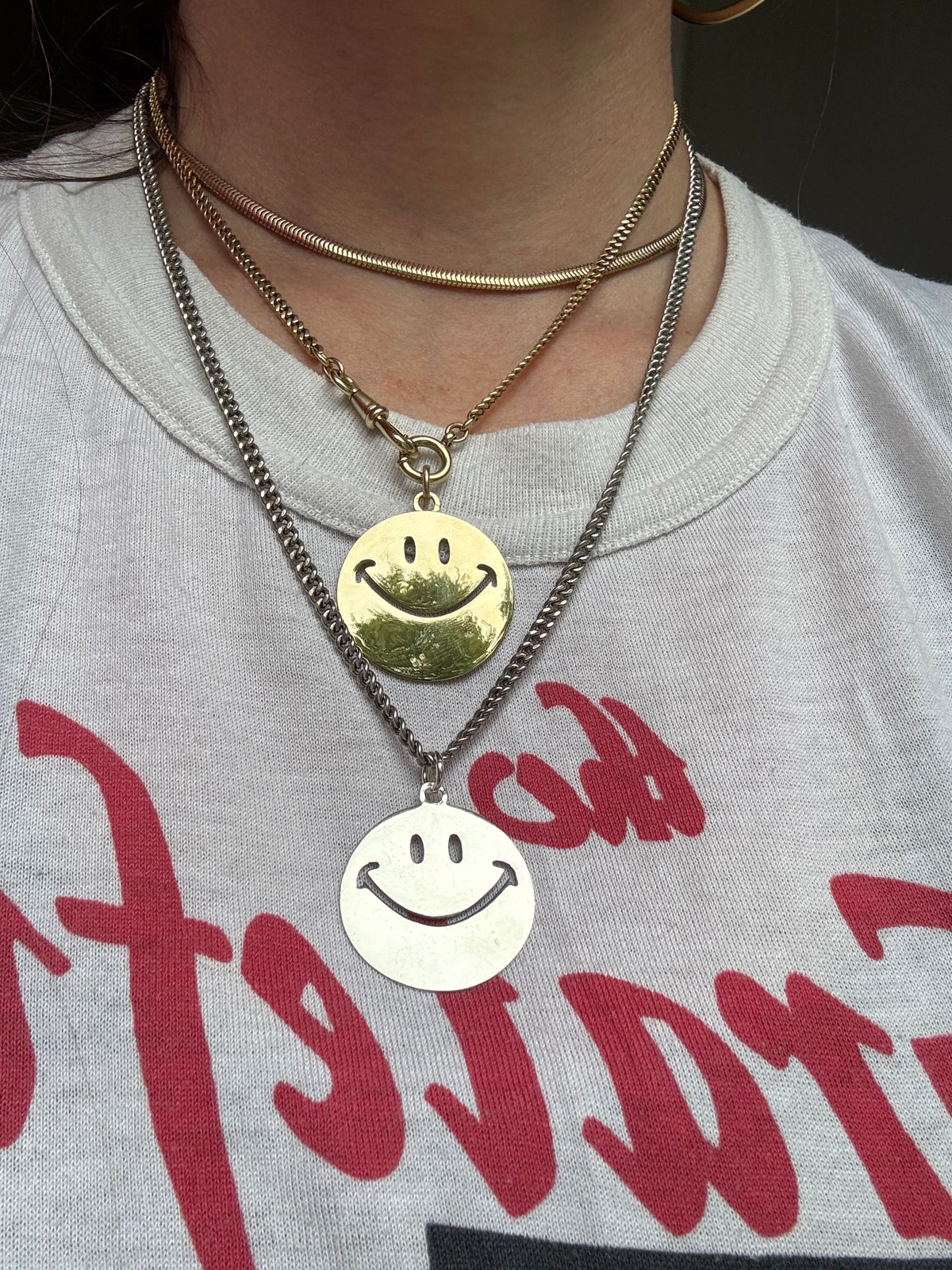 14k yellow gold Say Cheese pendant