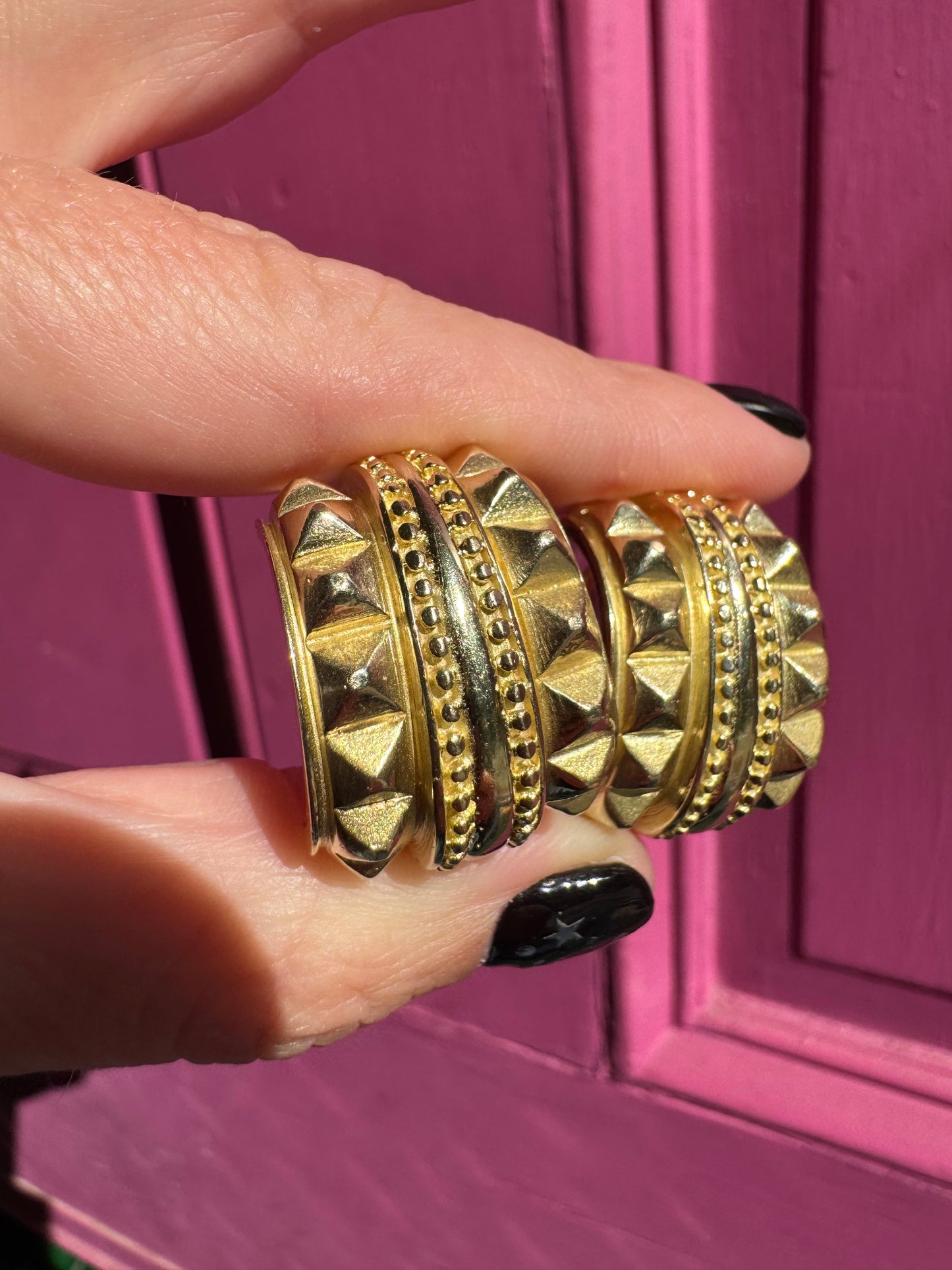 14k Detailed Chunky earrings