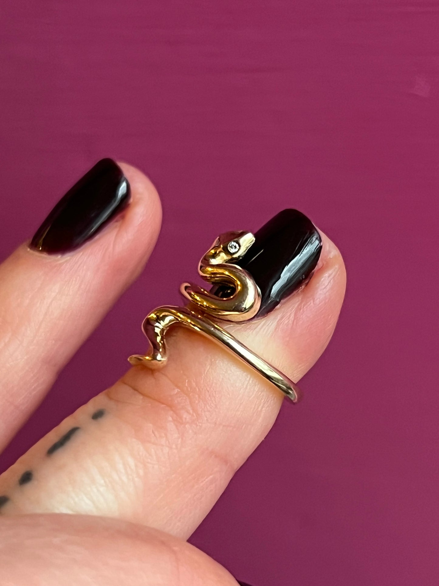 Snake Nail Ring