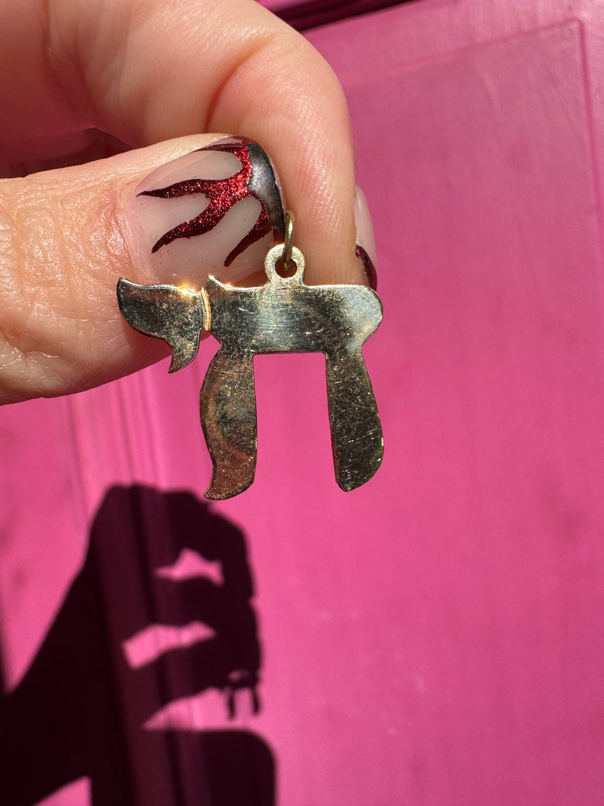 14k smooth chai charm