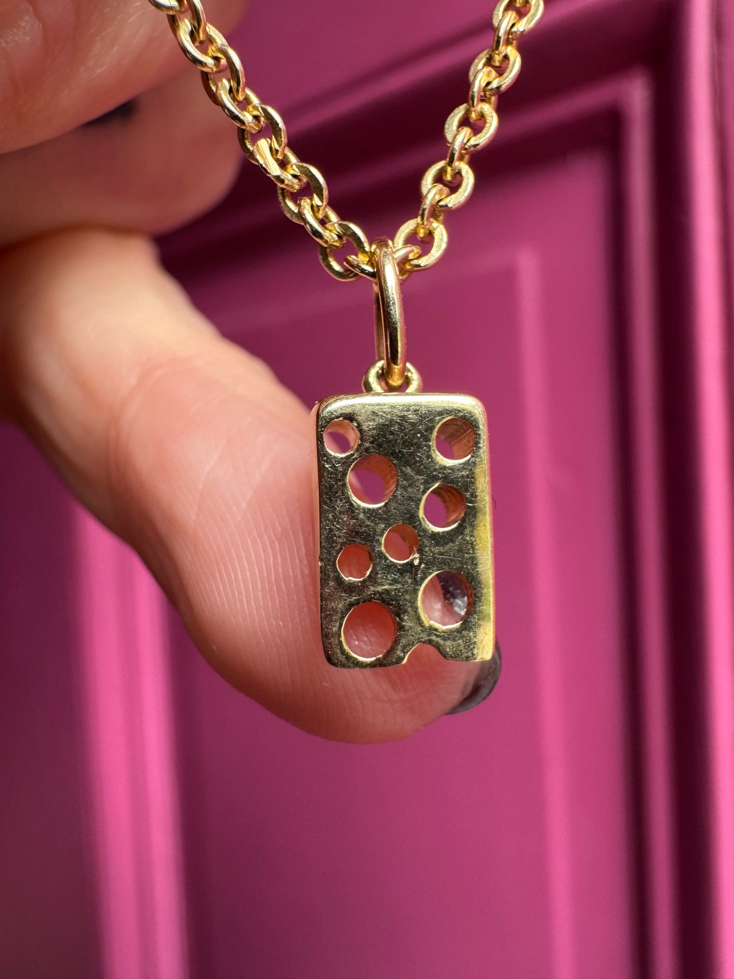 14k Cheese slice charm (chain not included)