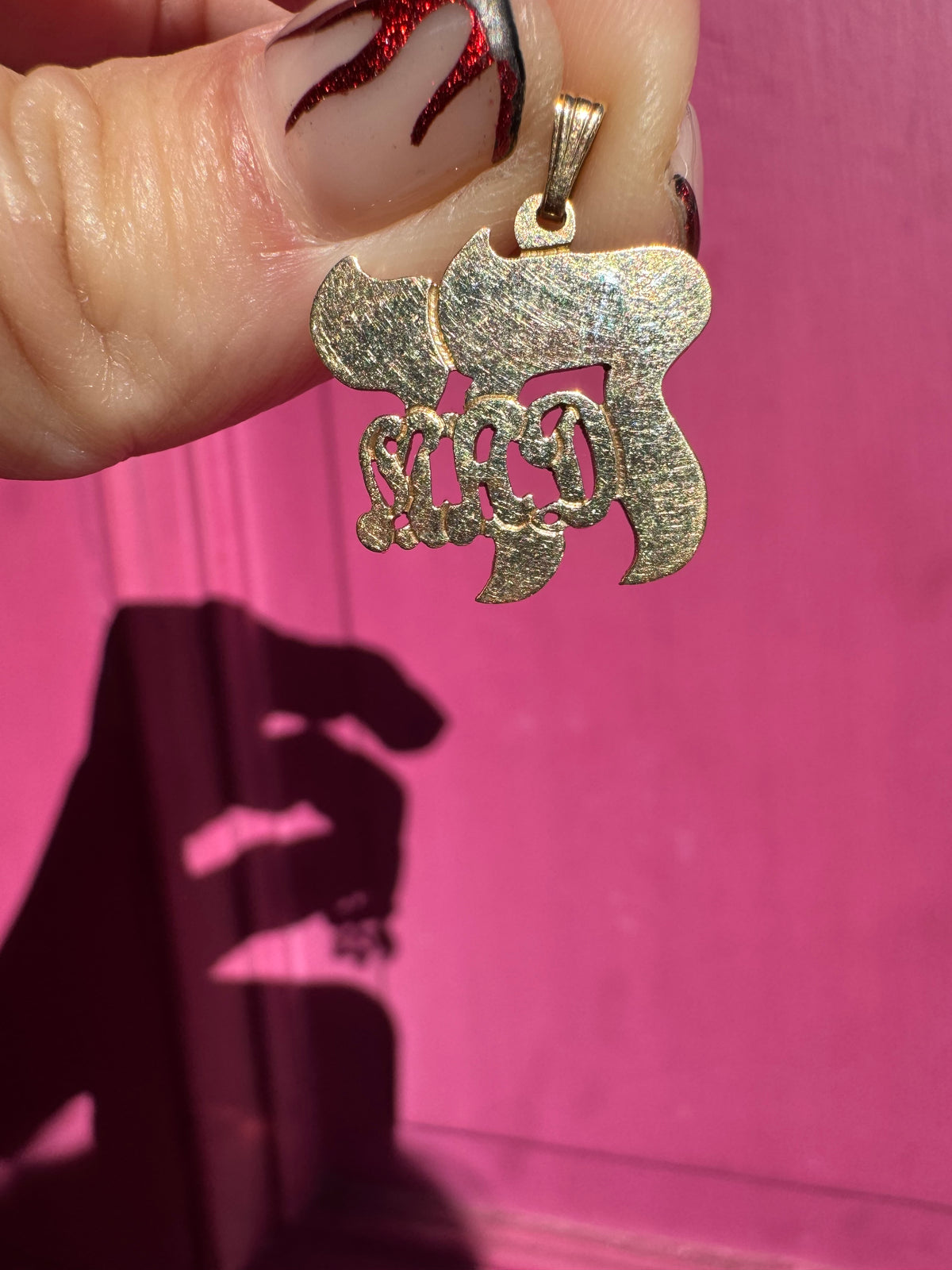 14k chai initials charm MAD