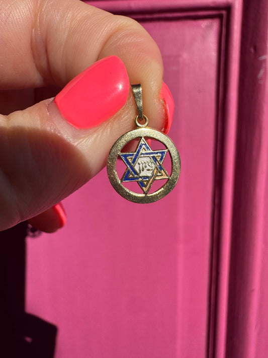 14k enamel star charm