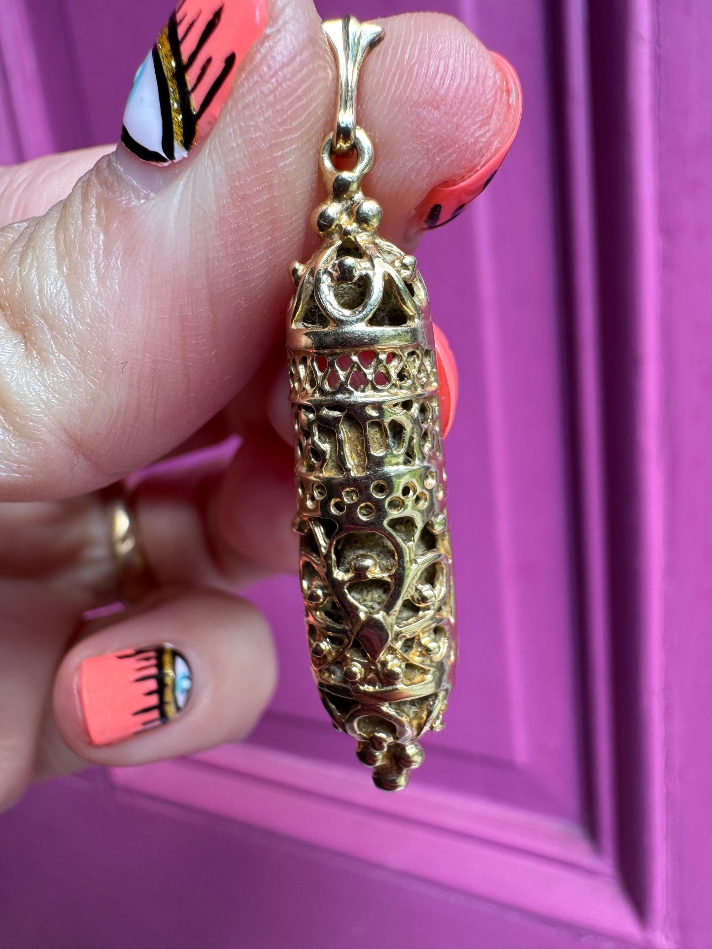 14k mezuzah with scroll