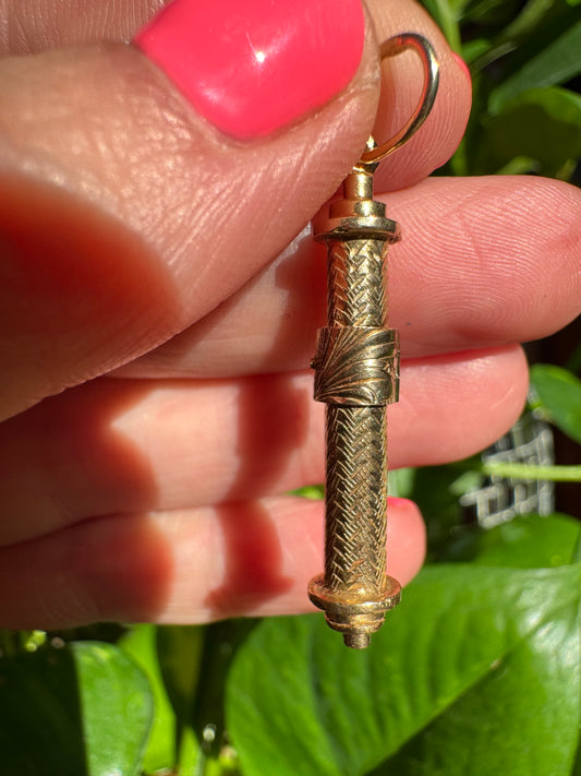 14k mezuzah charm