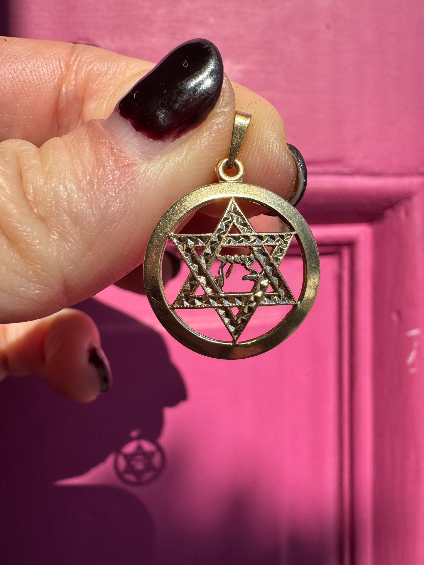 14k Star of David Zion charm