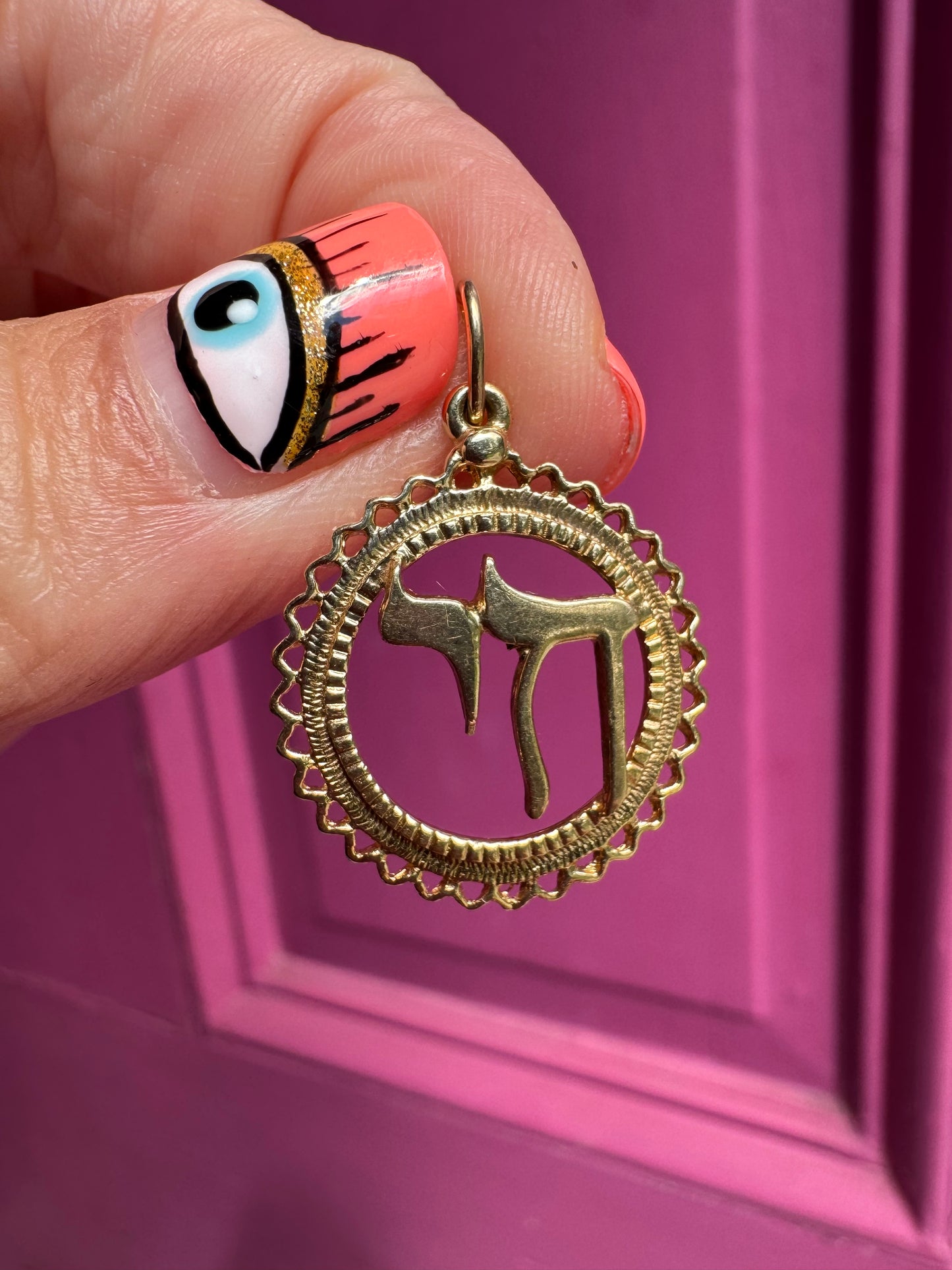 10k chai frame charm