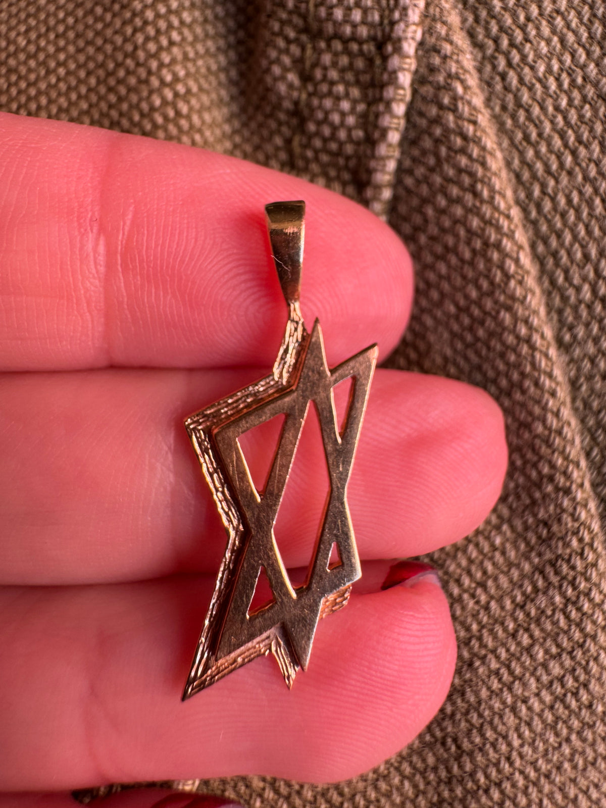 14k 3D effect Star of David