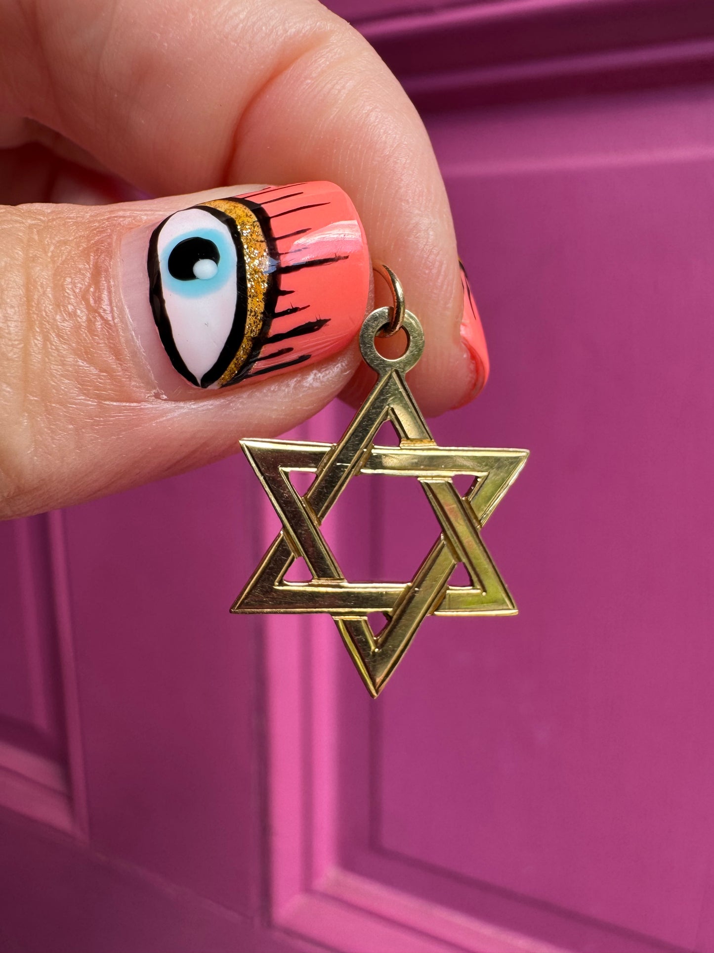 14k overlapping Star of David