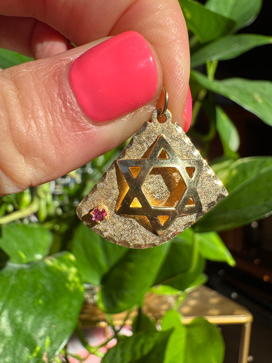 14k Star of David charm