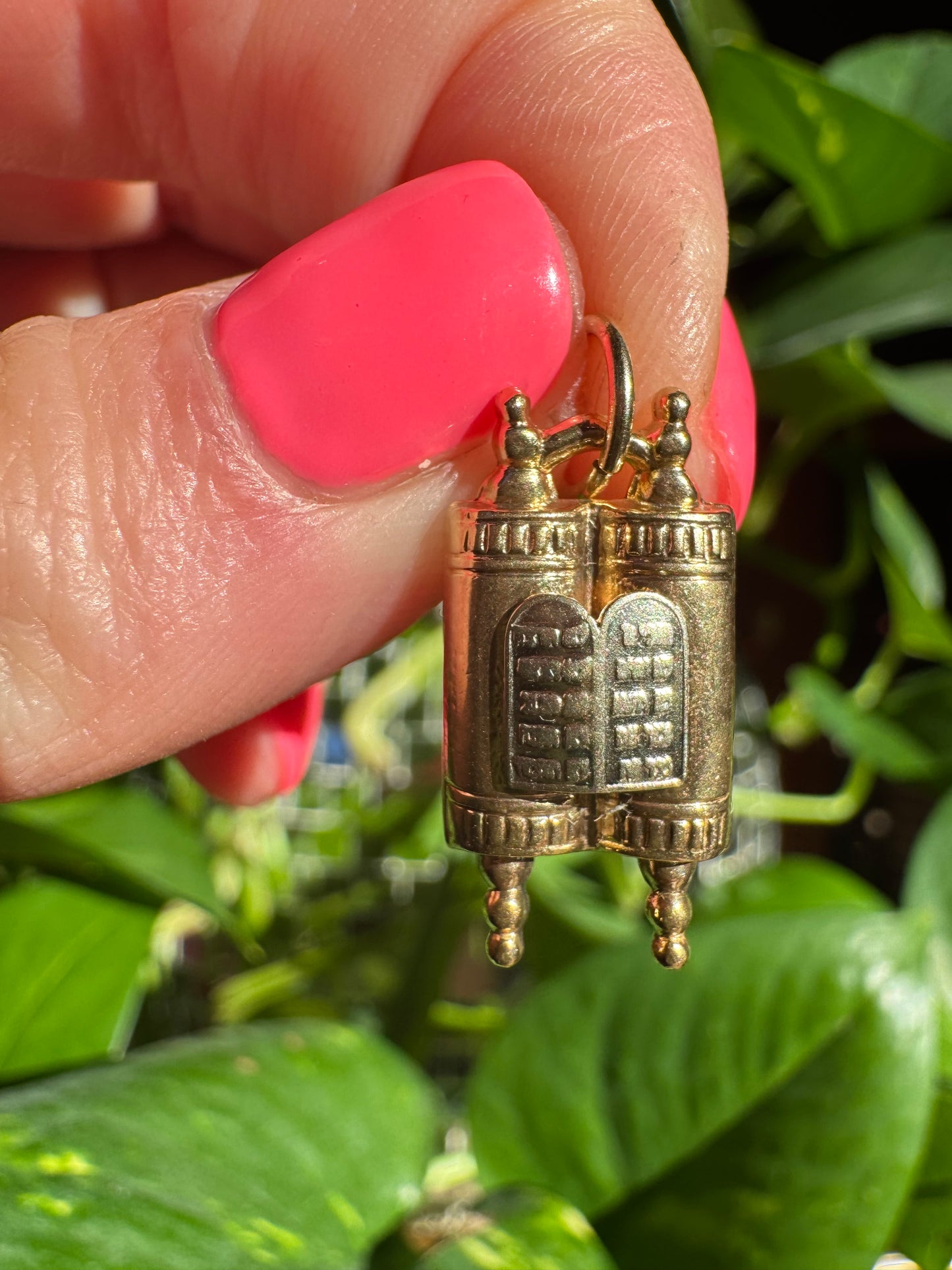 14k Torah charm