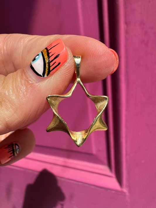 14k artistic Star of David
