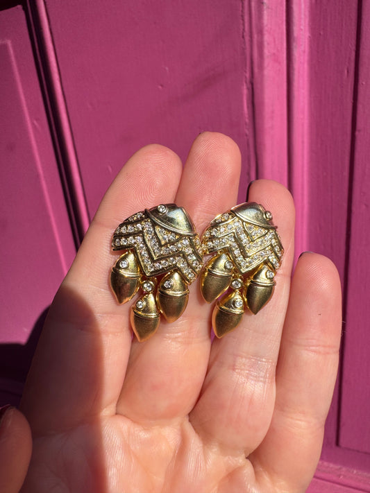 18K Fish earrings w/Diamonds