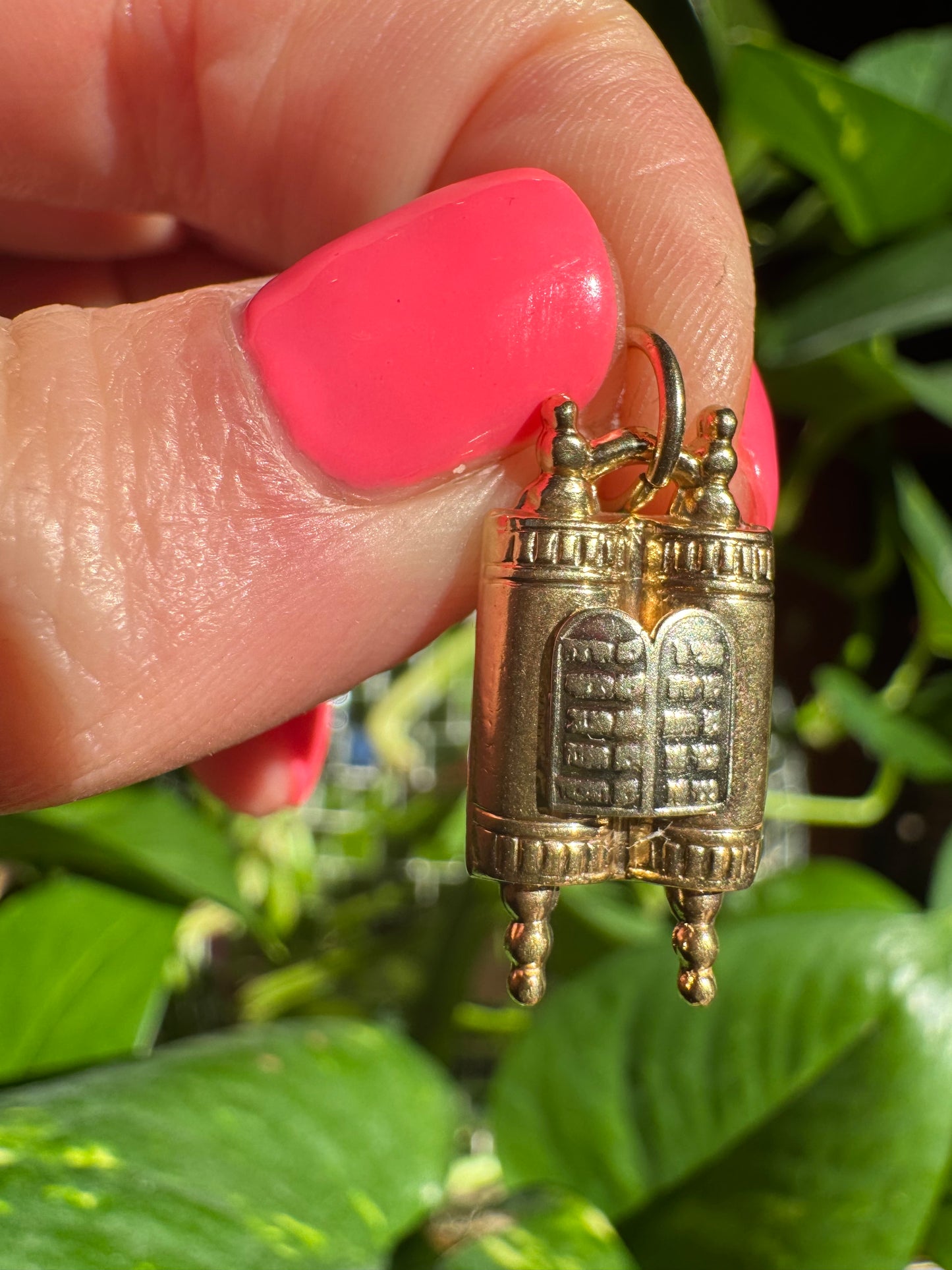 14k Torah charm