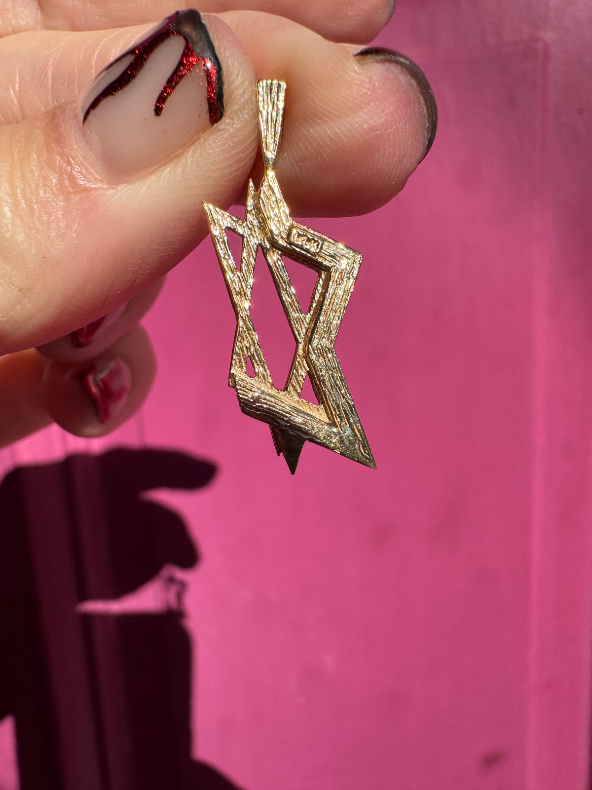 14k 3D effect Star of David