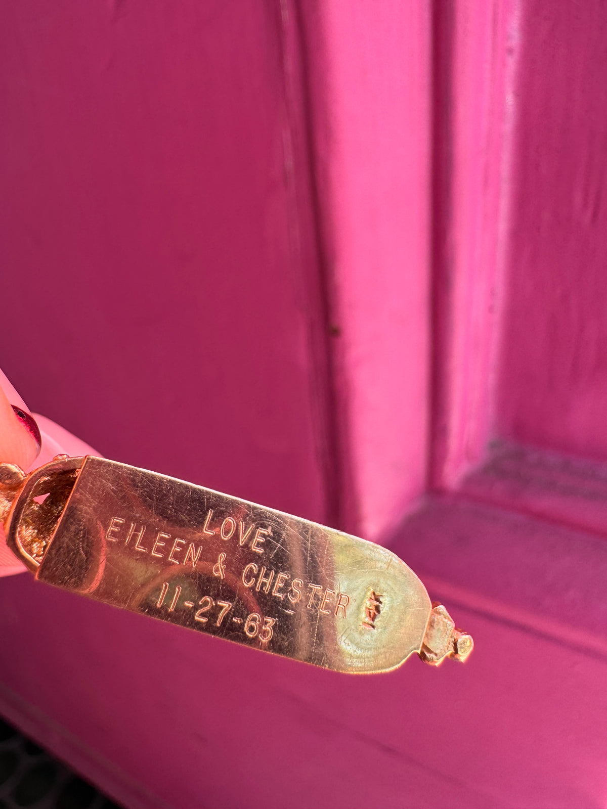 14k ornate mezuzah charm