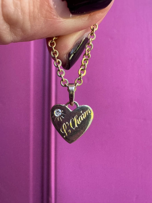 Handmade L’Chaim charm - 14k yellow gold and diamond