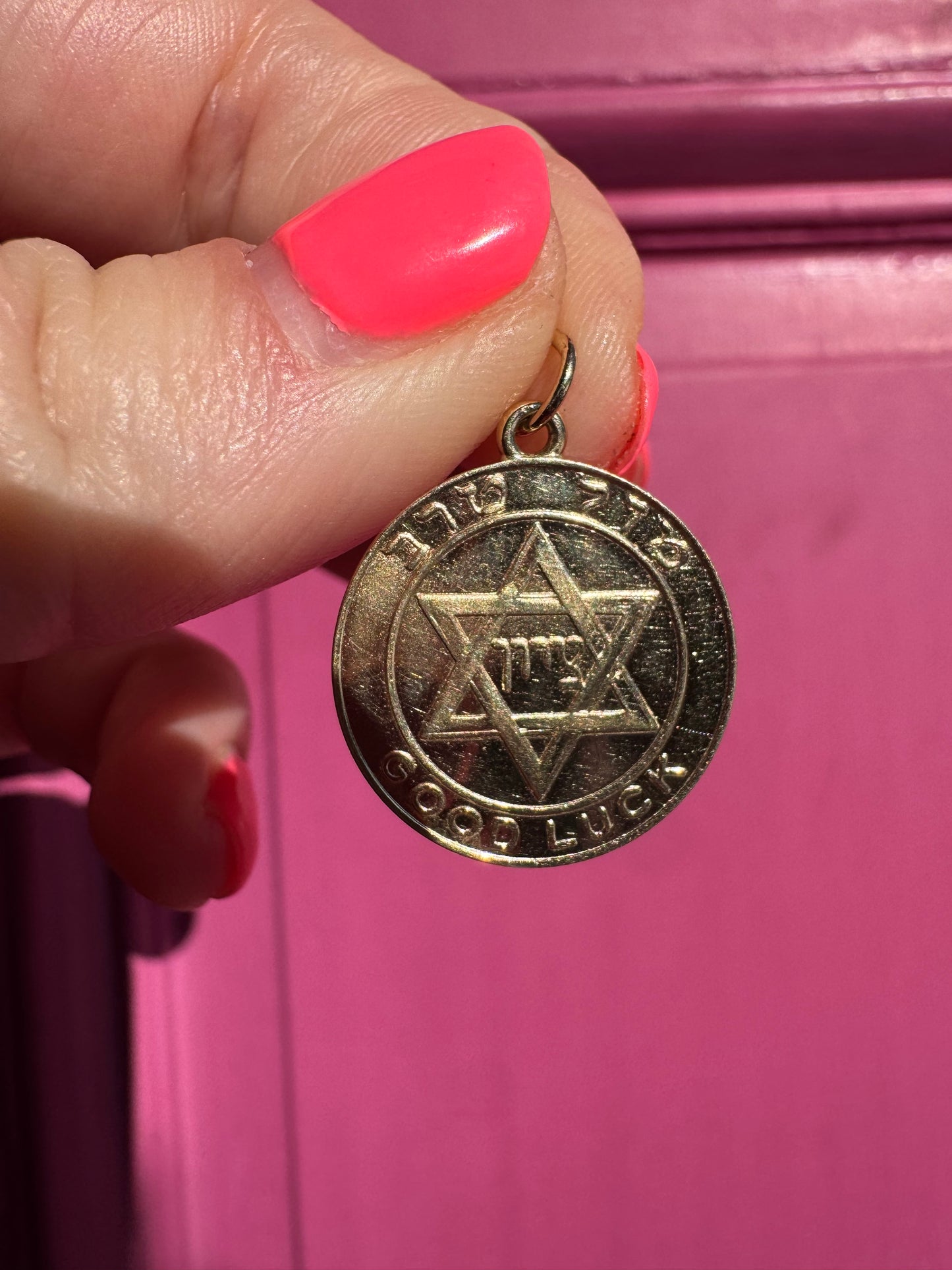 14k Mazel tov charm